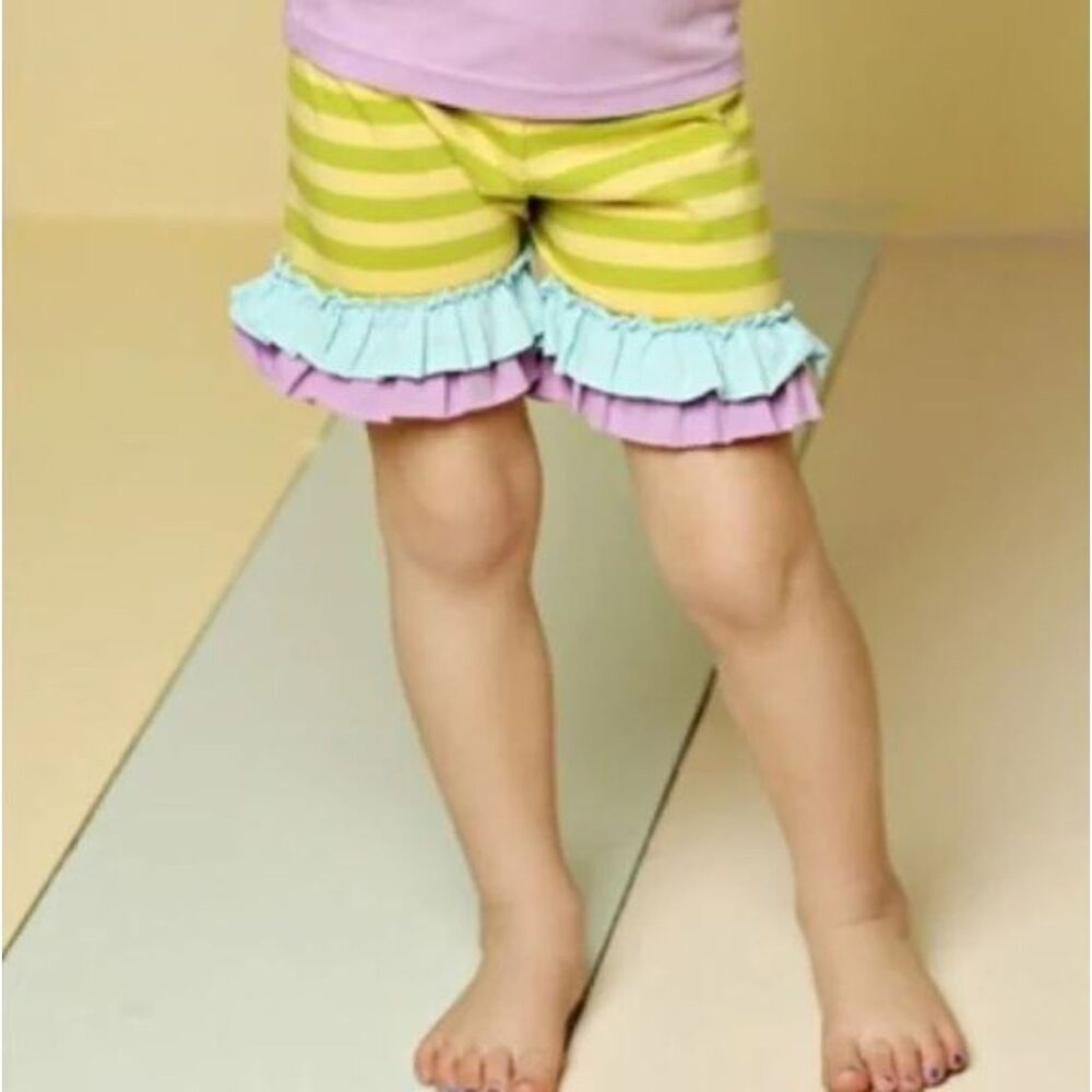 NEW Matilda Jane girl 2 Shortie ruffle shorts Good Hart yellow aqua purple green